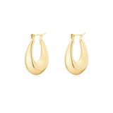 Alison Oval Hoop Earrings - BYOUJEWELRY