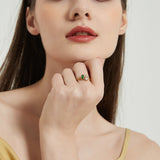 Brigitte Baguette Ring Green - BYOUJEWELRY