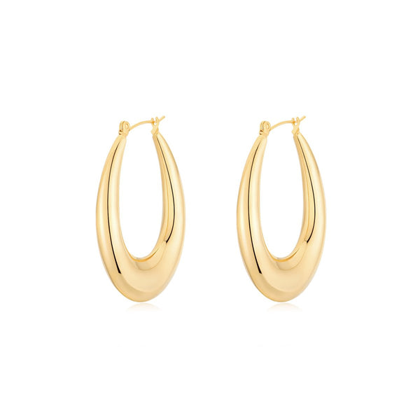 Claire Gold Hoop Earrings - BYOUJEWELRY