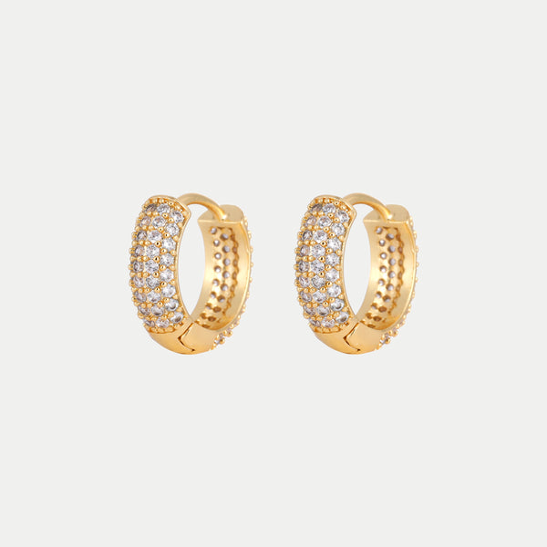 Maggie Pave Hoop Earrings