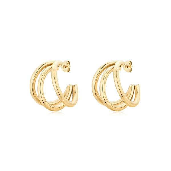 Dora Triple Hoop Earrings - BYOUJEWELRY