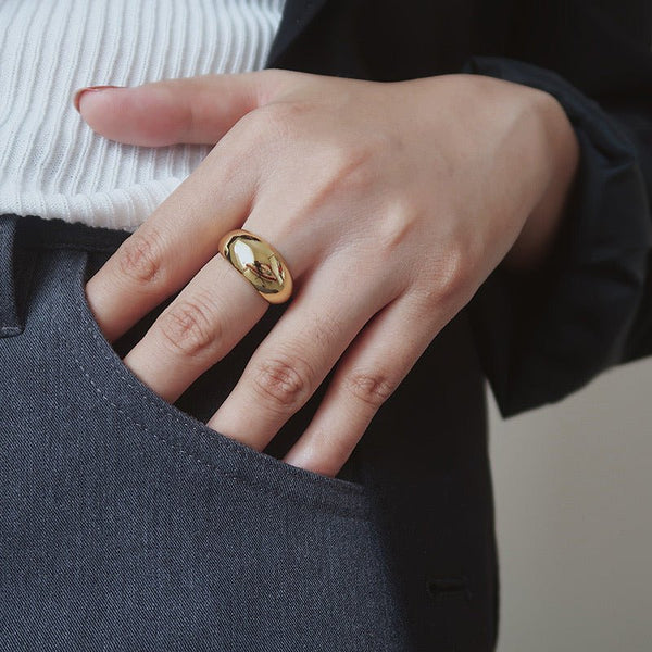 Gold Dome Ring - BYOUJEWELRY