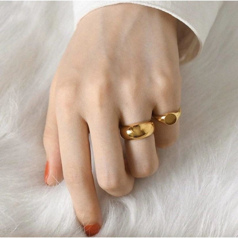 Gold Dome Ring - BYOUJEWELRY