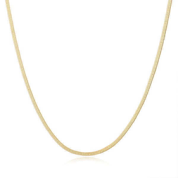 Harriet Thin Herringbone Chain - BYOUJEWELRY