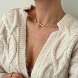 Hattie Thick Herringbone Chain - BYOUJEWELRY