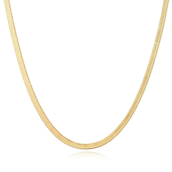 Hattie Thick Herringbone Chain - BYOUJEWELRY