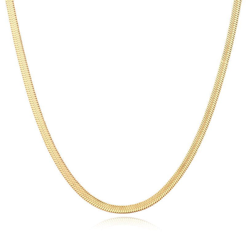 Hattie Thick Herringbone Chain - BYOUJEWELRY