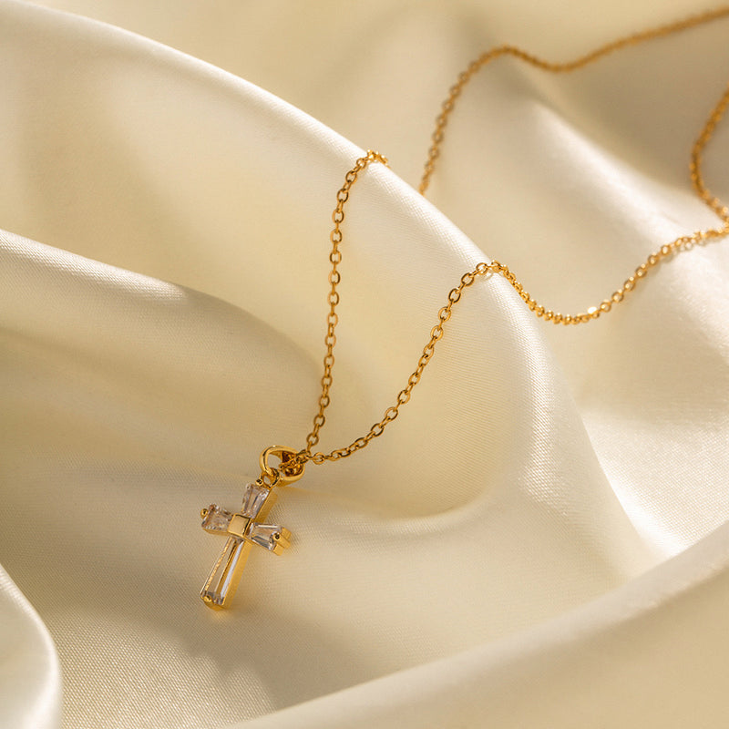 Crystal Cross  Necklace