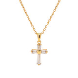 Crystal Cross  Necklace