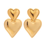 Luna Double Heart Earrings