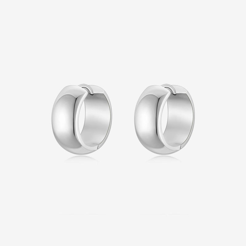 Mia Silver Hoops - BYOUJEWELRY