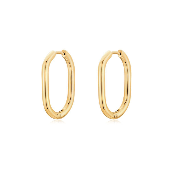 Mila Oval Hoops - BYOUJEWELRY