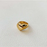 Regina Heart Signet Ring - BYOUJEWELRY