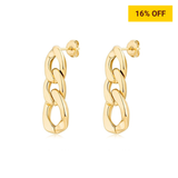 Lydie Gold Chain Link Earrings - BYOUJEWELRY